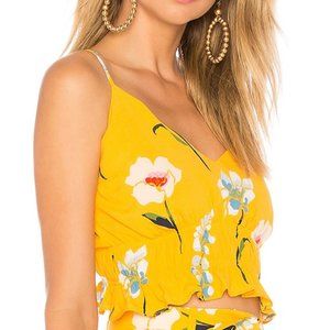 Revolve L’Academie Salta Yellow Floral Crop Top